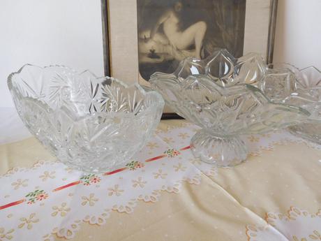 Lisované sklo mysy na ovocie, 