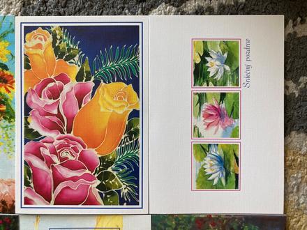 Pohľadnice kvety 2ks, 