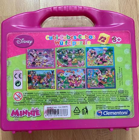 Clementoni kocky minnie 12ks, 