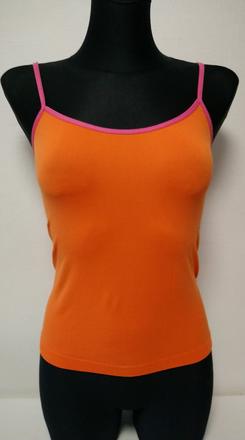 Dámsky oranžový elastický top na ramienka, onl, xs