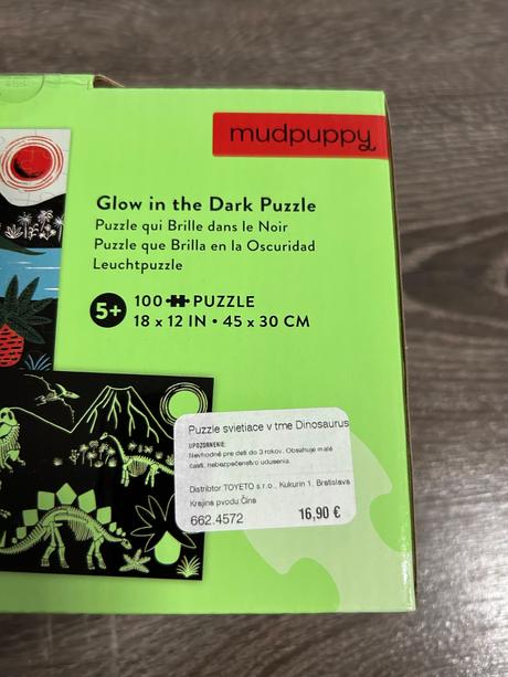 Puzzle svietiace v tme - dinosauri,