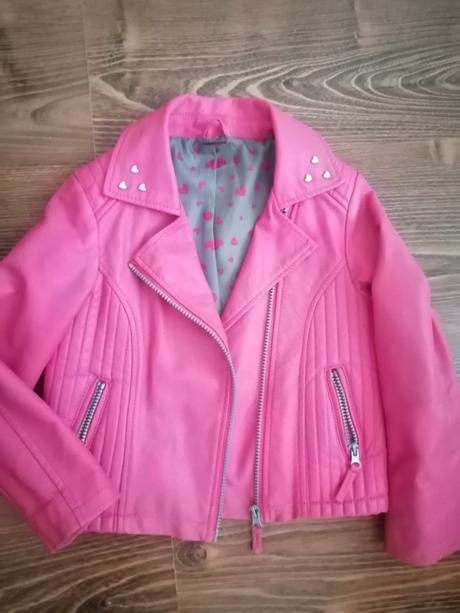 Ružová koženkova bunda 122, kiki&koko,122