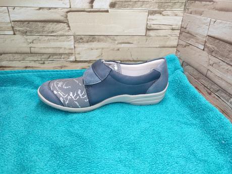 Remonte - rieker 38 - dámske modré topánky koža/l, rieker,38