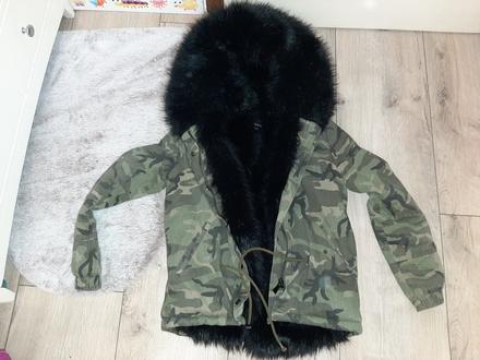 Army bundička osley bohatá kožušinka, s