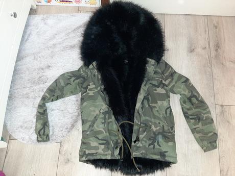 Army bundička osley bohatá kožušinka, s