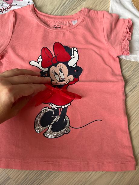 Minnie tricko 2ks a srdieckove (98) disney, f&f,98