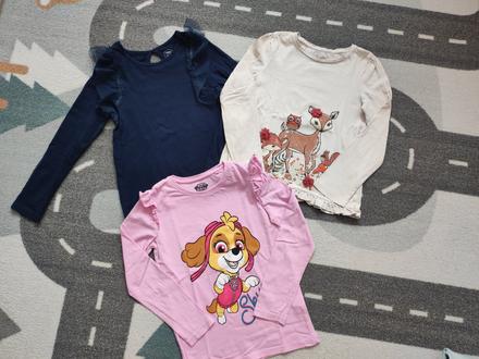 Dievčenské tričká s dlhým rukávom, 122