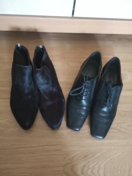 Kožené kotníkové topánky zn.bata a tamaris veľ. 36, 36