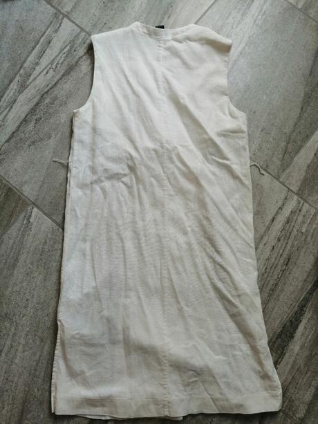 Maslovobiele ľanové šaty lindex, vs, jednoduché, lindex,s