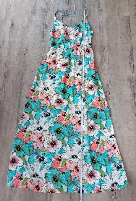 Dlhé kvetinové šaty na ramienka, h&m,s