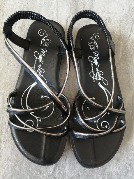 Sandálky čierne magiclady v34, vd 21,5 cm, 34