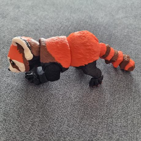 3d panda s pohyblivými časťami, 