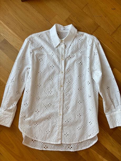 Madeirová oversize košeľa mango, mango,s