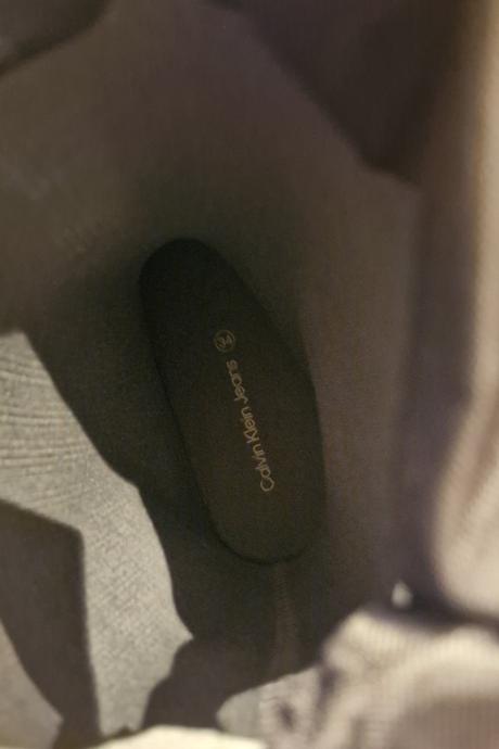 Calvin klein čierne trendy gumaky, 34