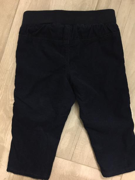 Tmavomodré menčestráčiky, h&m,74