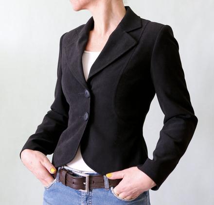 Maličké sako - semiš,petite collection veľ.32, xs