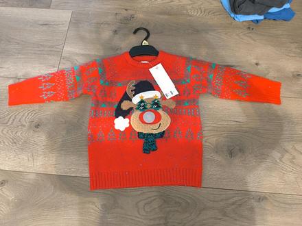 Vianočné svietiace svetre, vhodné pre dvojičky, f&f,98