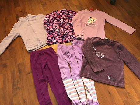 Dievčenský balík - fialový - 7 vecí, 122–134