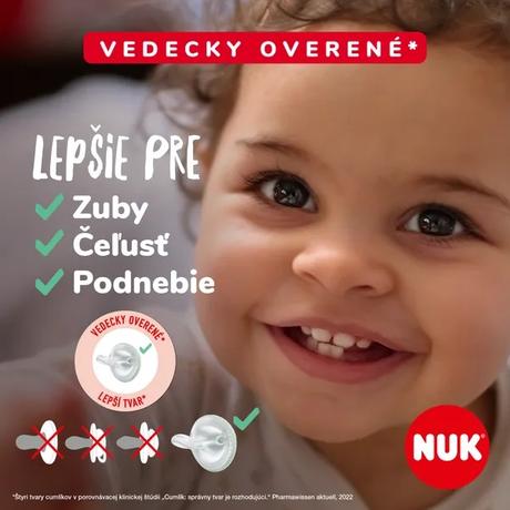 Nuk mommyfeel cumlík grey 0-9m 2 ks, nuk