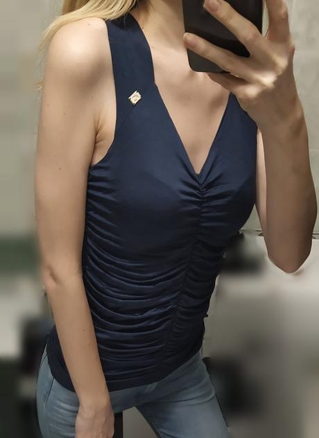 Elegantné riasené tielko, xs