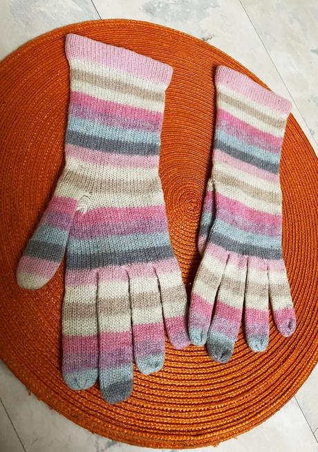 Vysoké angorové rukavice, l