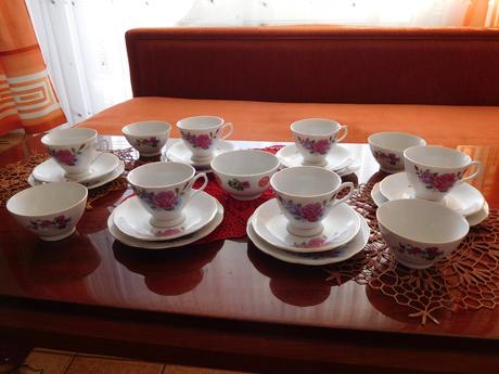 Čínsky porcelán šálky podšálky šípová ruža,