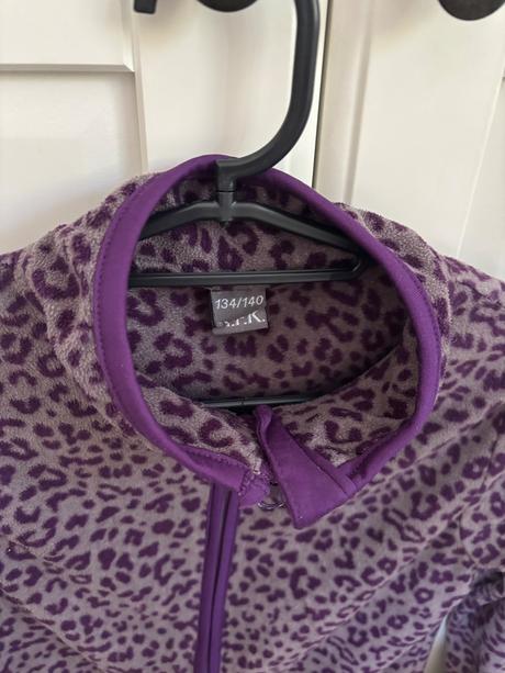 Leopardia flisova mikina na zips, 134
