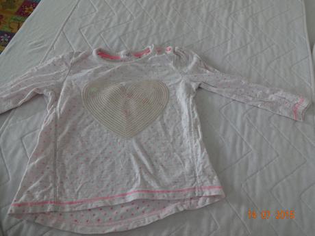 Bielo - ružové tričko, cherokee,92