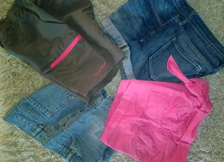 3/4 riflove kratasy denim 140/146/152/158, h&m,146