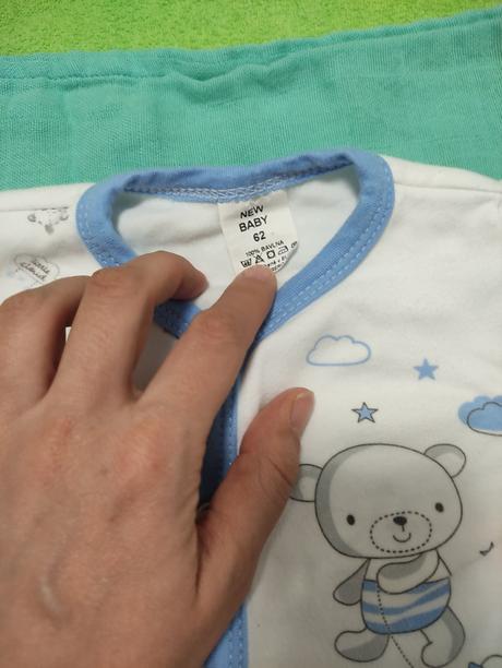 Body s polodupackami medveď 62, new baby,62