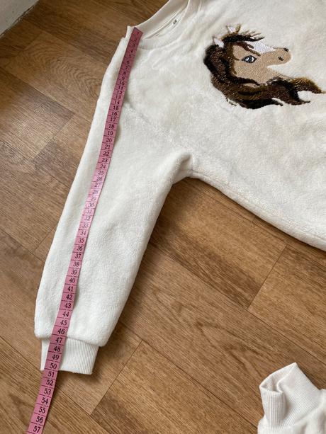 Plysové mikiny flitrový koník h&m, 110