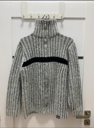 Ženilkový rolákový sveter na zips, l