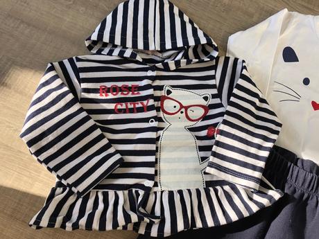 Tricko+nohavice+kabátik, rose,80