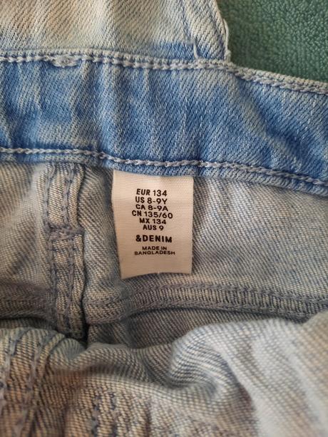 Dievčenské rifľové šortky, h&m,134
