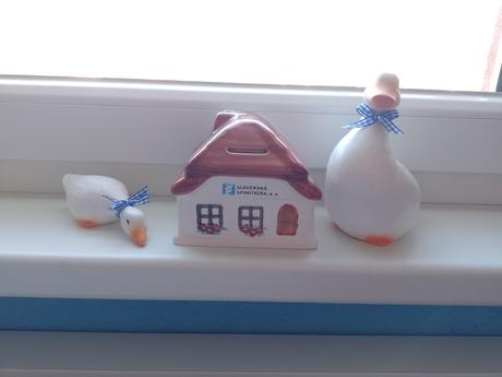 Keramika húsky a domček,