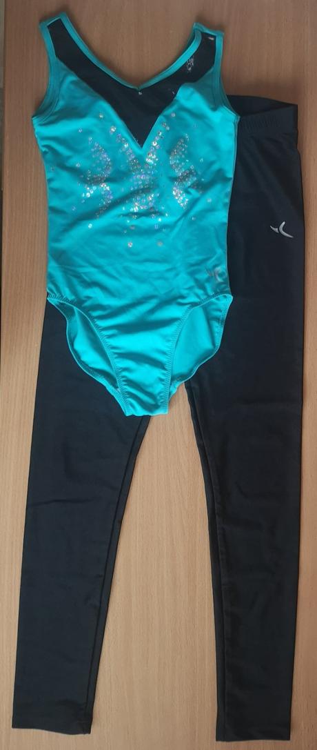 Čierne legíny na gymnastiku a šport, 128