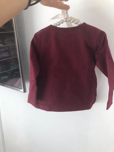 Bordové tričko, hema,62