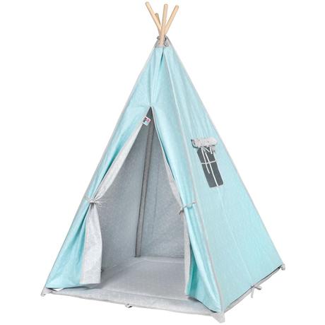 Detský luxusný stan teepee svetlo tyrkysový,