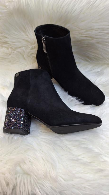 Členkové čižmy s ozdobným opätkom 1907001 ca, 36