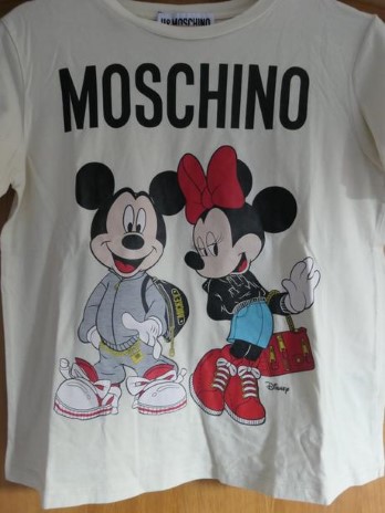 Moschino mickey & minnie stylove tricko s-l, moschino,m