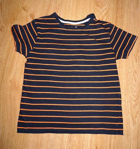 Oranžové pásiky, primark,122