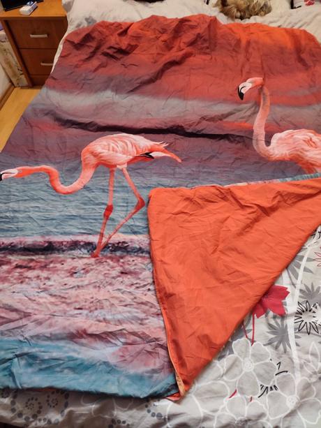 Obliečky s motívom plameniaka, šírka (cm): 135,dĺžka (cm): 190