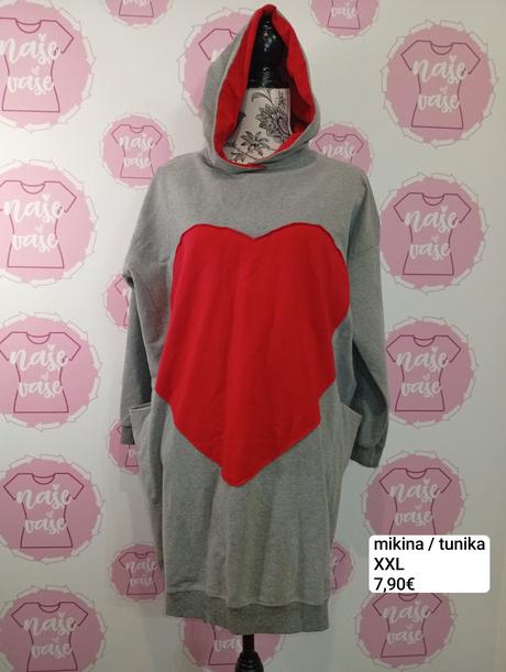 Mikina / tunika s kapucňou a vreckami, xxl
