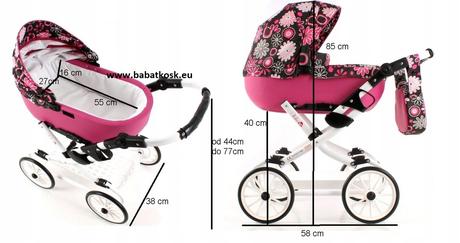 Kočík pre bábiky retro - hviezdička, 