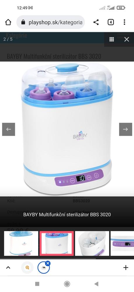 Multifunkčný sterilizátor a parný hrniec bayby, bayby