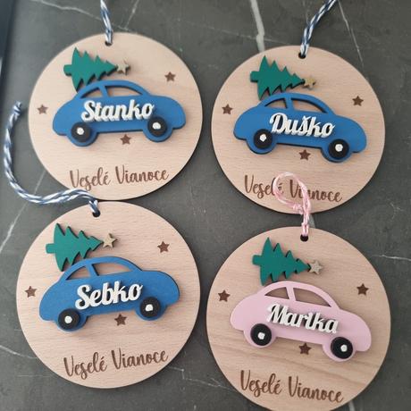 Drevené ozdoby na stromček, 