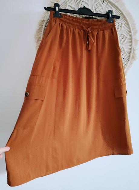 Hnedá midi sukňa s vreckami c&a, c&a,m