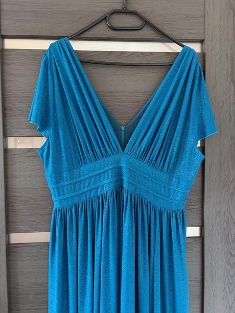 Zelenomodré trblietavé šaty, 46