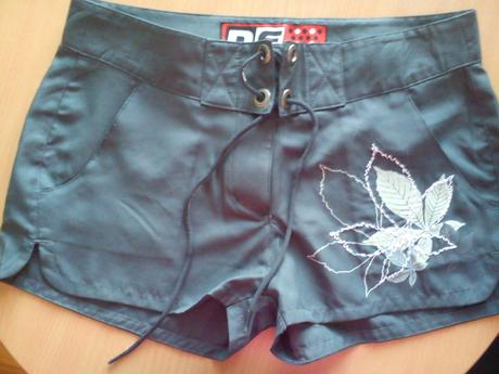 Kraťasy dievčenské, tmavozelené - kaki, 158 zn. nf, 158