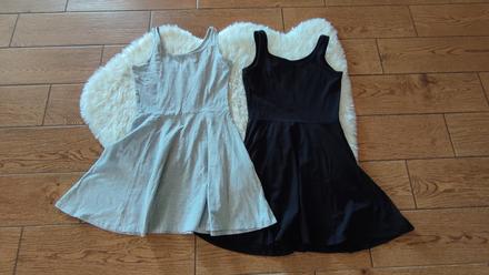 2x šaty 140/152, h&m,146